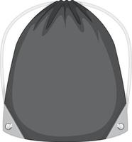 Frente de la mochila gris básica aislada vector