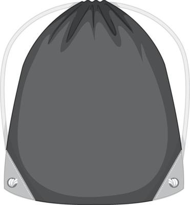 Front of basic grey backpack isolated