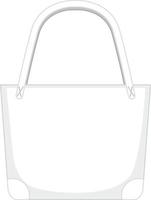 Front of basic white handbag isolated vector