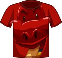 Front of t-shirt with face of snake pattern vector