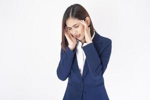 Business woman has headache photo