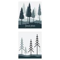 pine evergreen fir hemlock spruce conifer cedar Christmas tree Logo design vector