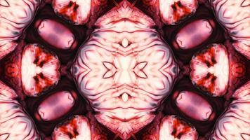 mouvement abstrait coloré de kaléidoscope symétrique et hypnotique video