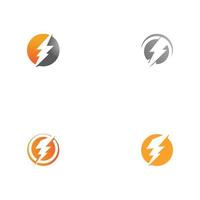 Set Lightning  Logo Template vector symbol