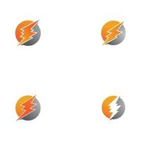 Set Lightning  Logo Template vector symbol