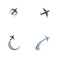 Set Airplane icon vector illustration design Logo Template