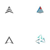 Set Triangle Logo Template vector icon illustration design