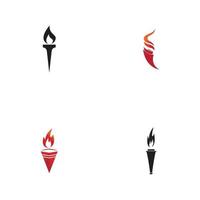 Set Torch  Logo Template vector symbol