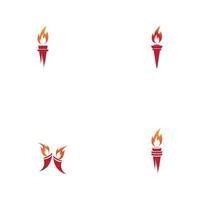 Set Torch  Logo Template vector symbol