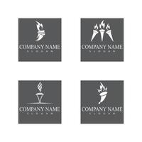 Set Torch  Logo Template vector symbol