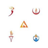 Set Torch  Logo Template vector symbol