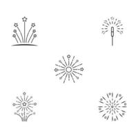 Set Fireworks Logo Template vector symbol