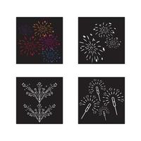 Set Fireworks Logo Template vector symbol