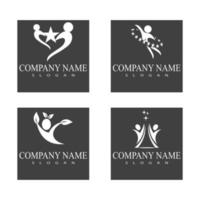 Set Human character logo sign vector