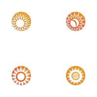 Set Sun Vector illustration Icon Logo Template design