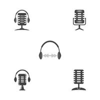 Set Podcast Vector icon design illustration Template