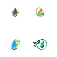 Set Water drop Logo Template vector illustration design