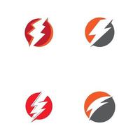 Set Lightning  Logo Template vector symbol