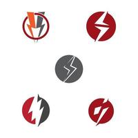 Set Lightning  Logo Template vector symbol