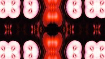 Movimiento caleidoscopio simétrico e hipnótico colorido abstracto video