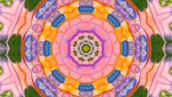 Abstract Colorful Symmetric and Hypnotic Kaleidoscope Movement video