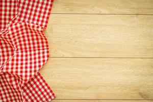 Kitchen cloth on wood table photo