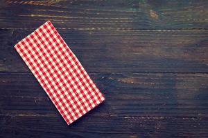 Kitchen cloth on wood table photo