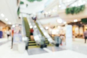 Abstract blur shopping mall of deparmet store interior photo