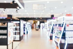 Abstract blur shopping mall of deparmet store interior photo