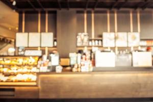 Abstract blur coffee shop cafe and restaurant interior photo