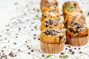 Chocolate chip muffin photo