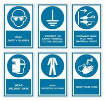 Safety PPE Must Be Worn Sign Isolate On White Background,Vector Illustration EPS.10 vector