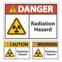 Radiation Hazard Symbol Sign Isolate On White Background,Vector Illustration vector