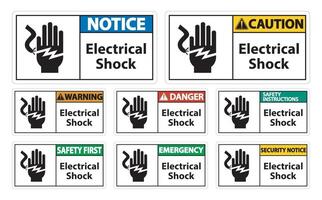 Electrical Shock Electrocution Symbol Sign, Vector Illustration, Isolate On White Background Label .EPS10