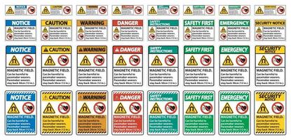 Magnetic field can be harmful to pacemaker wearers.pacemaker wearers.stay back 30cm vector