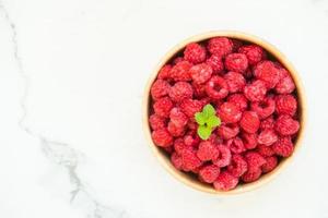 Red rasberries fruit photo