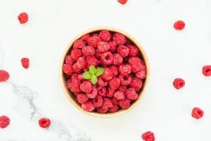 Red rasberries fruit photo