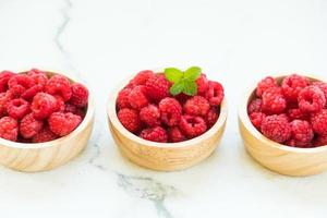 Red rasberries fruit photo