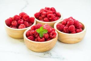 Red rasberries fruit photo