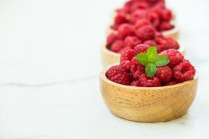 Red rasberries fruit photo