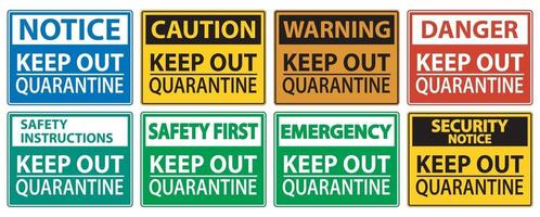 Keep Out Quarantine Sign Isolate On White Background,Vector Illustration EPS.10 vector