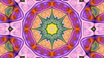 Abstract Colorful Symmetric and Hypnotic Kaleidoscope Movement video