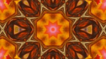 abstrakt färgglad symmetrisk och hypnotisk kalejdoskoprörelse video
