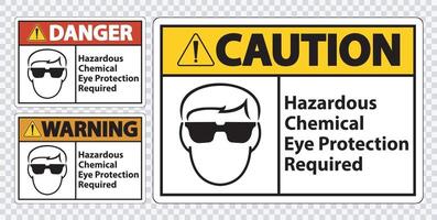 Hazardous Chemical Eye Protection Required Symbol Sign Isolate on transparent Background,Vector Illustration vector