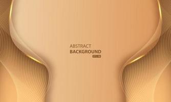 luxury gold smooth wave background vector