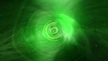 Wormhole Glowing Green Plasma Tunnel