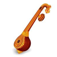 illustration of Indian musical instrument used in Hindustani classical music of India vector