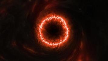 animação buraco negro de energia laranja vermelha