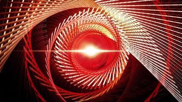 túnel de malla de alambre rojo resplandor radiante video
