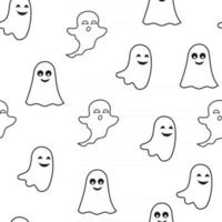 Seamless pattern with ghost. Halloween background. Illustration for textile, print, card, invitation, wallpaper, fabric vector